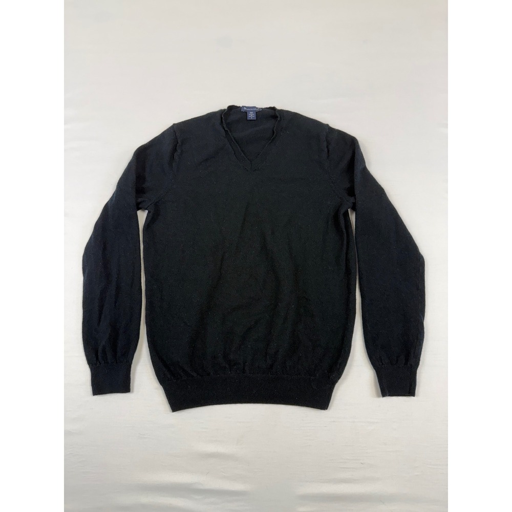 Gap Mens Extra Fine Merino Wool V-Neck Sweater Black Small S 848945-02 Fall 2011